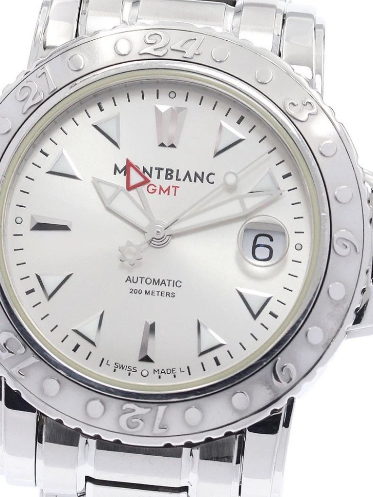 Montblanc Gmt Sports 7061 Date Silver Dial Automatic Mens Watch942669